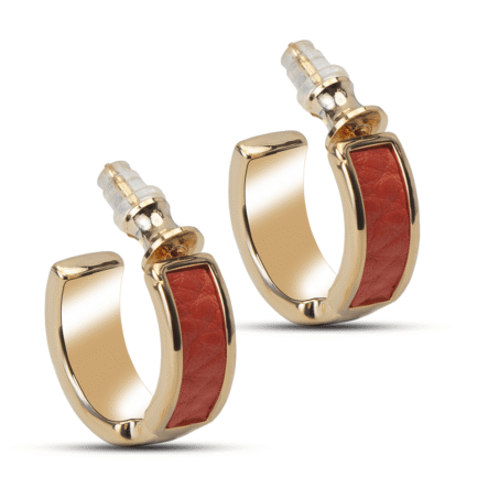 Edblad Fave Hoops Red Gold Colored Earrings