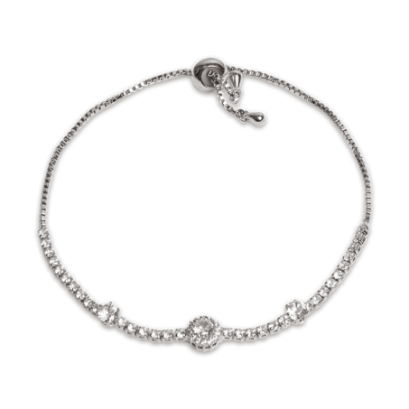 Royal Tennis Bracelet in Silver plated with Fancy Treated