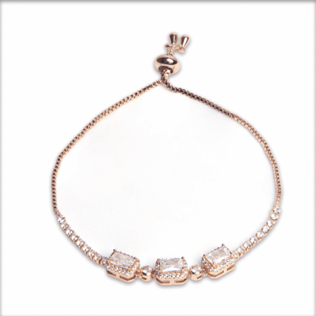 Luxury rose gold Bracelet with Zirconia Inlay