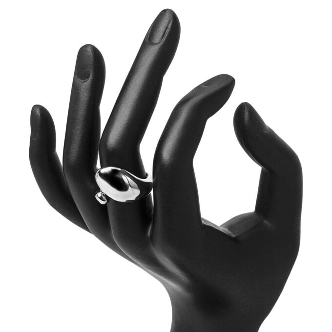 Sterling Silver Plated Chunky Twisted Wave Ring