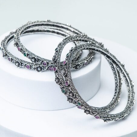 Vintage Antique Oxidized Bracelets Bangles
