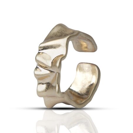 Matt Finish Gold Plated Heavy Spiral Finger Ring