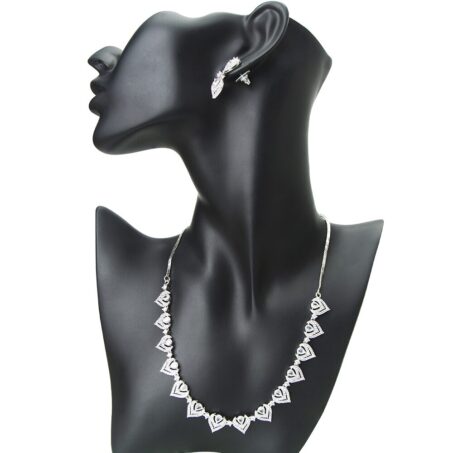 Sparkling Elegance Hearts Earring & Necklace Set