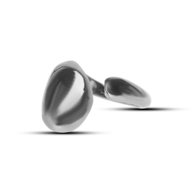 Sterling Silver Plated Chunky Twisted Wave Ring