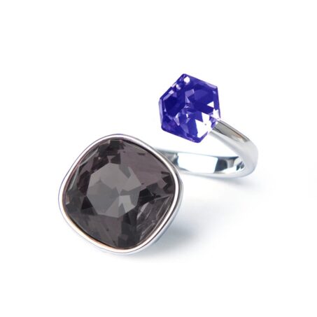 Elegant Double Shade Shiny CZ Finger Ring