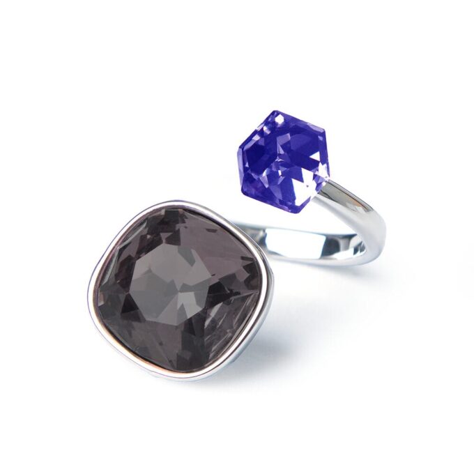 Elegant Double Shade Shiny CZ Finger Ring