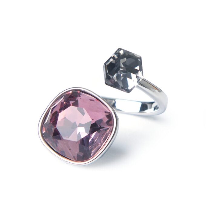 Double Shade Shiny Cubic Zirconia Finger Ring