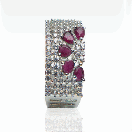 Ruby Blossom AD Finger Ring